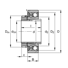 {(dio)S 2205-K-2RS-TVH-C3 + H305, (j) DIN 630  DIN 5415 (bio)(zhn)Ҫߴ, F׺;oɂ(c)ܷ