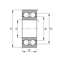 S 4307-B-TVH, (j) DIN 625-3 ˜ʵҪߴ磬p